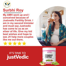 Justvedic Female Fertili Drink Mix (1 Month Pack | 30 Tea Bags) - Helps With Fertility And Ovulation