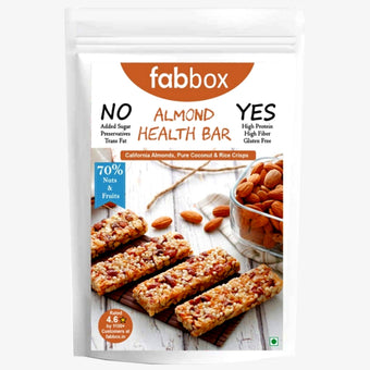 FabBox Almond Health Bar (2 Bars) 60 Gm