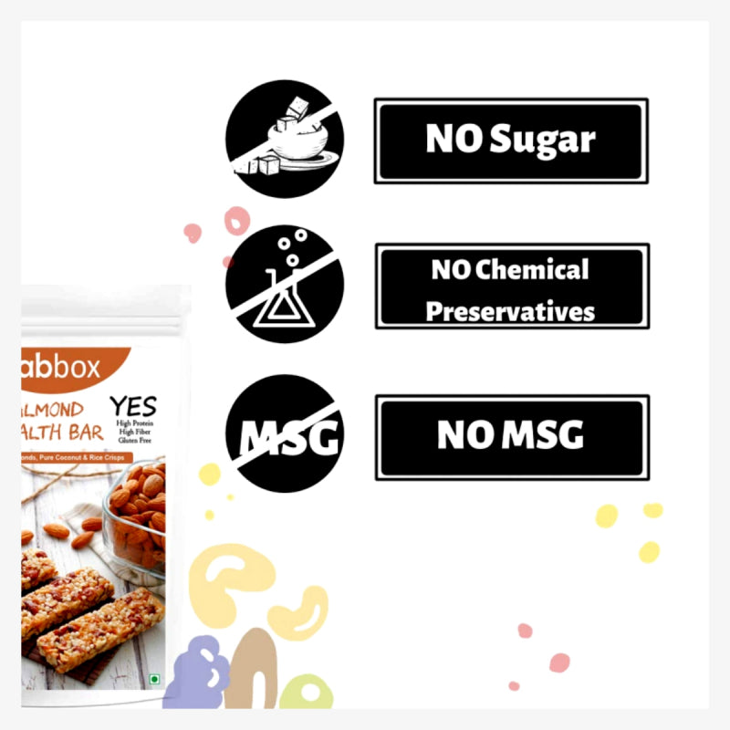 FabBox Almond Health Bar (2 Bars) 60 Gm