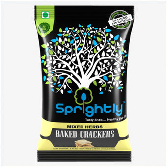 Sprightly Baked Cracker - Mixed Herb (125Gm*2) Pack Of 2