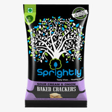 Sprightly Baked Cracker -Sour Cream & Onion (125Gm*2) Pack Of 2