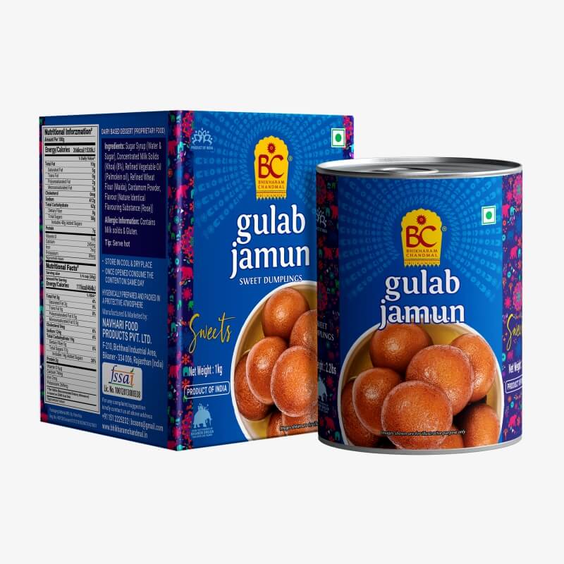 Bhikaram Chandmal Gulab Jamun 1Kg