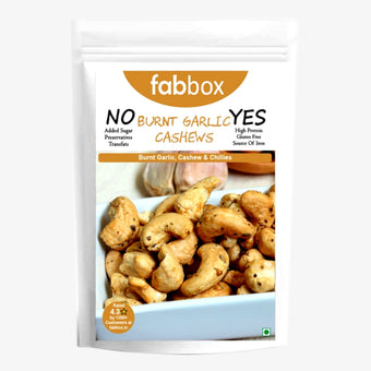 FabBox Burnt Garlic Cashews 140 Gm