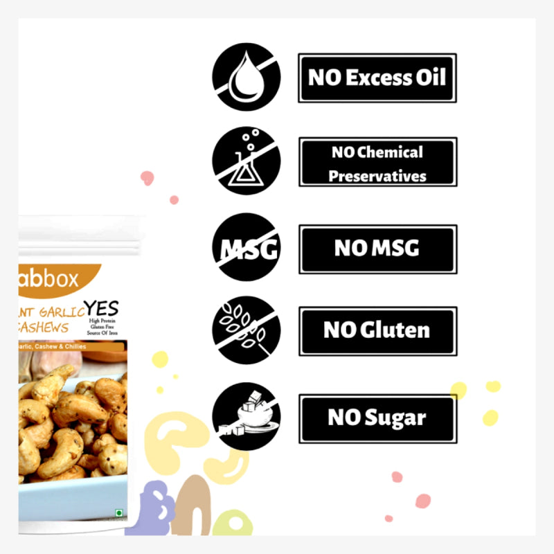 FabBox Burnt Garlic Cashews 70 Gm