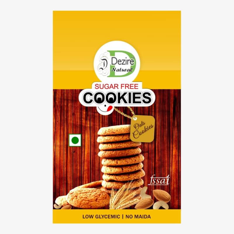 Dezire Lg Natural Sugar Free Low Gi Oats Cookies 140Gm*2 (Pack Of 2)
