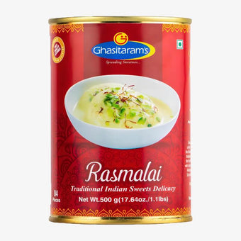Ghasitaram Rasmalai Tin 500Gm (Ready to Cook)