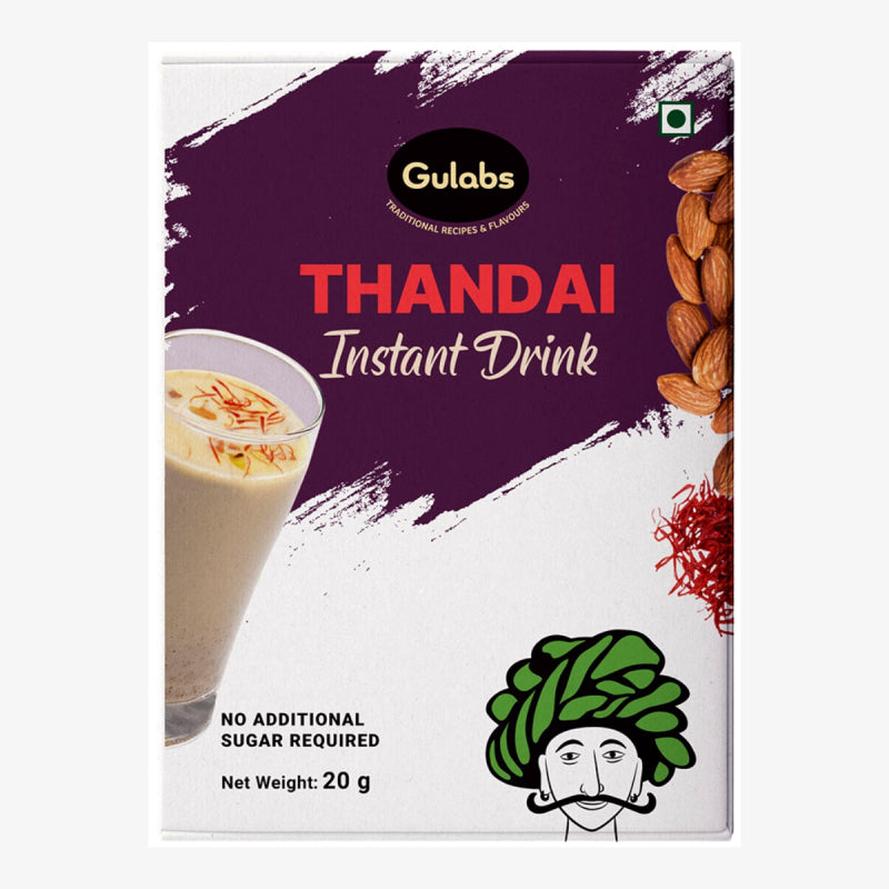 Gulabs Thandai Powder Instant Drink (Pack of 5) 20gm x 5
