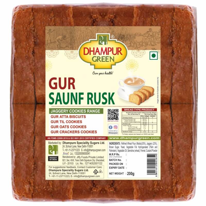 Gur Saunf Rusk (Pack Of 4) 200Gm*4