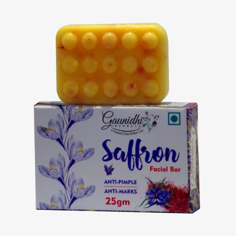 Gaunidhi Herbal Saffron Facial Bar Pack Of 4 (25 Gm*4)