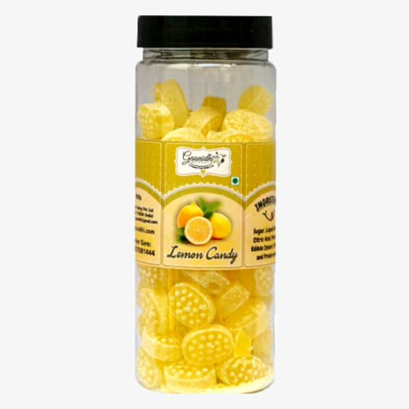 Home Made Khatta Mitha Nimbu Candy (200 Gm*2) Jar (Lemon) Pack Of 2