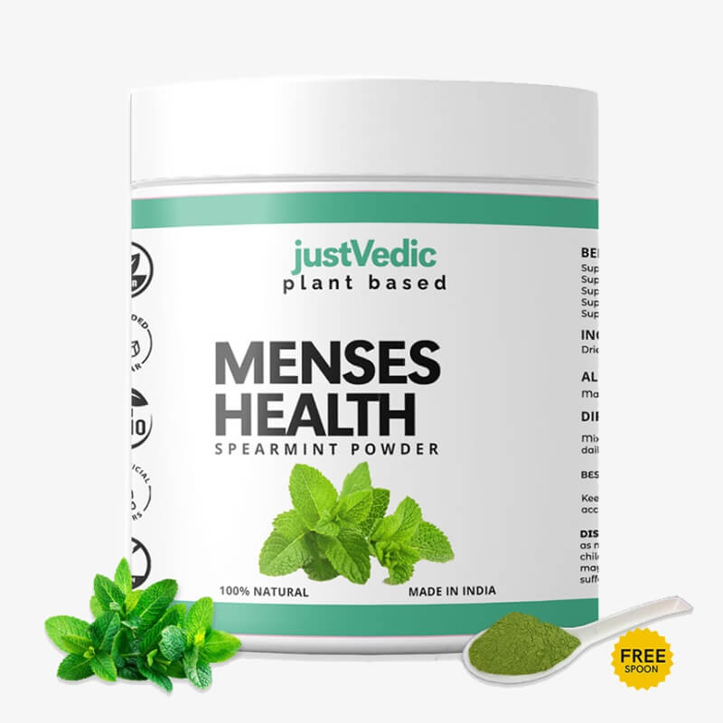 Justvedic Menses Health Drink Mix (1 Month Pack | 30 Tea Bags) - Helps With Hormonal Imbalance, Period Health