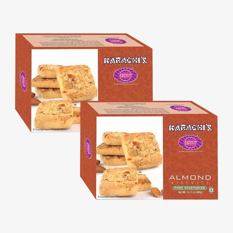 Karachi Badam Biscuits (Pack Of 2) 2*400 Gm