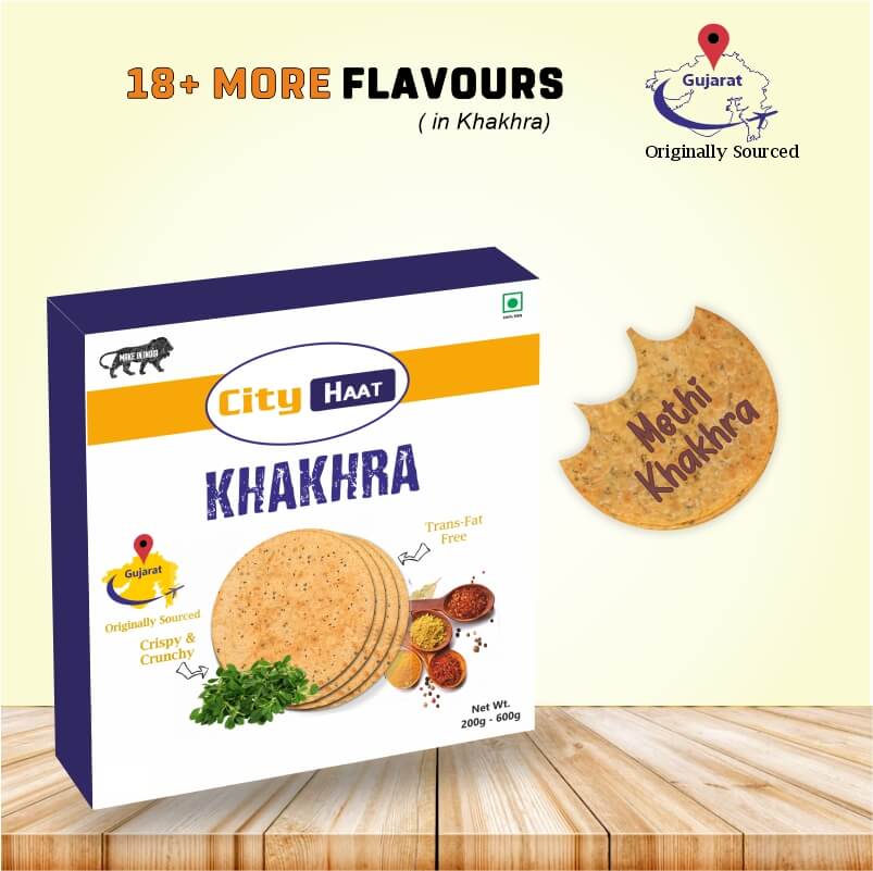 Methi Khakhra  (Pack Of 3*200Gm)