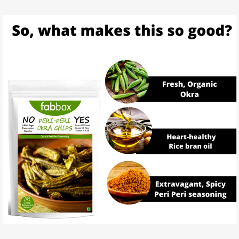 FabBox Peri Peri Okra Chips 35 Gm