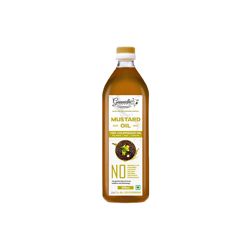 Gaunidhi Pure Cold Pressed Black Mustard Oil (500 Ml)