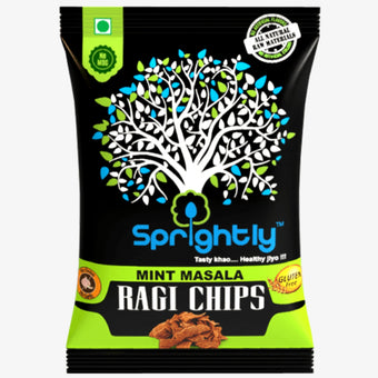 Sprightly Ragi Chips - Mint Masala (70Gm*4) Pack Of 4