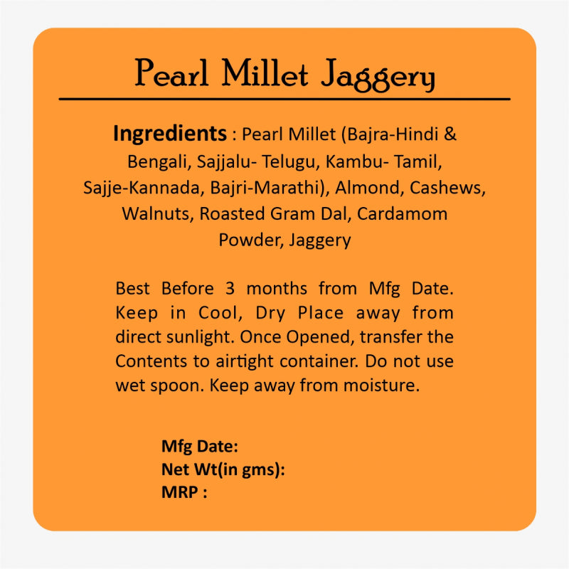Motia's Ready-To-Eat-Pearl Millet(Bajra)(Mix)-Jaggery-250 Gm