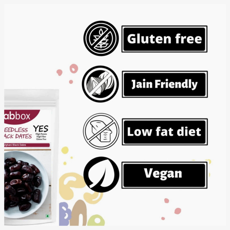 FabBox Seedless Black Dates 140 Gm