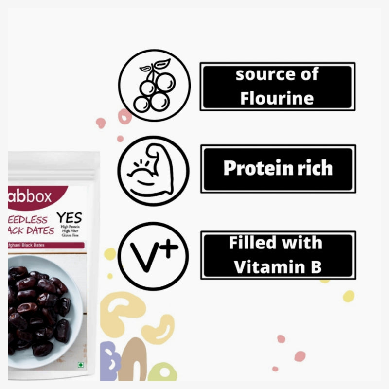FabBox Seedless Black Dates 140 Gm
