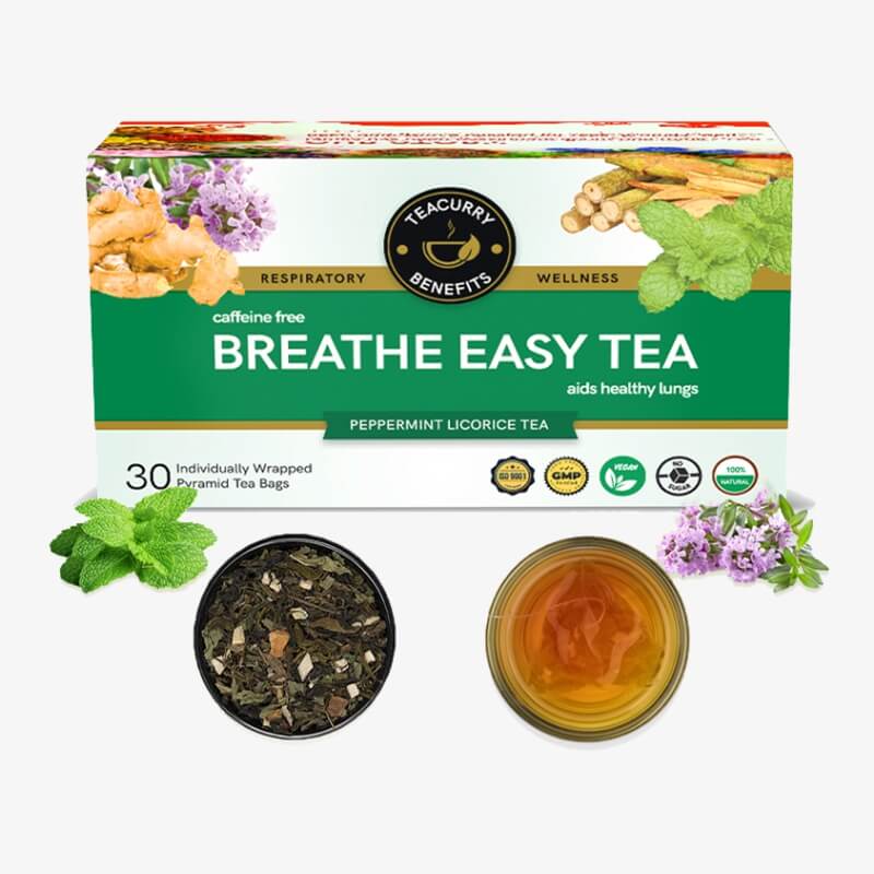 Teacurry Anti Smoking Tea (1 Month Pack | 30 Tea Bags) - Breathe Easy Tea To Quit Smoking And Lung Detox Tea - Lung Cleanse Tea