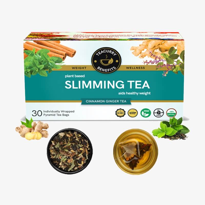 Teacurry Slimming Tea With Diet Chart (1 Month Pack | 30 Tea Bags) - Helps In Weight Loss For Both Men & Women