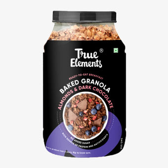 True Elements Baked Granola: Almonds and Dark Chocolate 900Gm