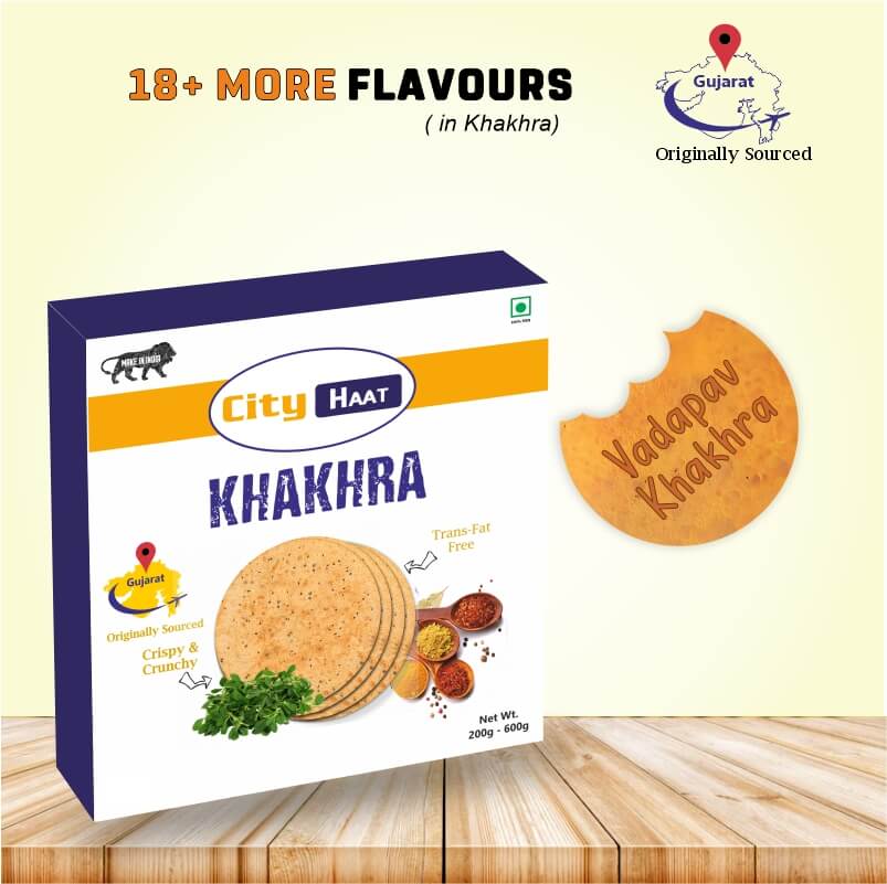 Vadapav Khakhra   (Pack Of 3*200Gm)